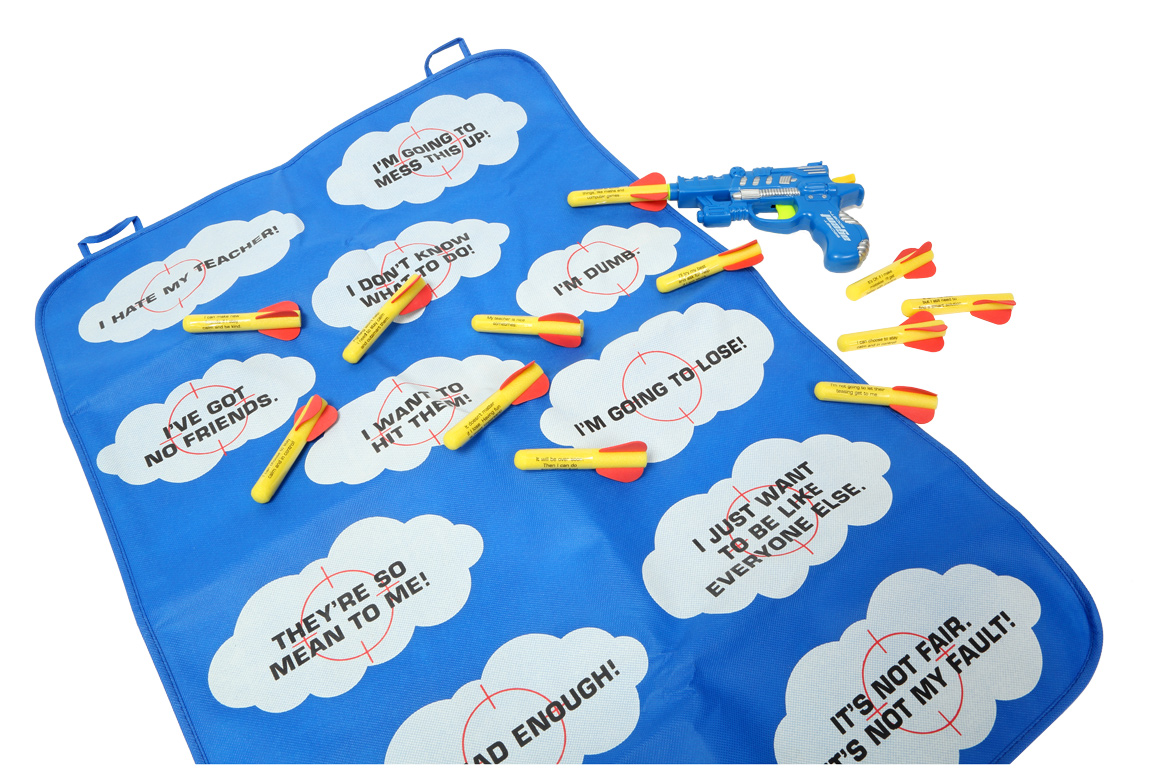 Helpful Thought Missile Action Game for fun cognitive behaviour therapy